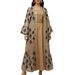 Middle Eastern Women's Fashion Muslin Sequin Gold Edged Embroidered Yarn Robe Two Piece Set_ecoleips.com