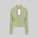 LU Women's Short Sports Stand Collar Jacket Slim Fit Running Fitness Pilates Yoga Clothing_ecoleips.com