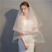 Cross-Border European And American Bachelorette Party Double Layer Bride To Be Photo Wedding Veil_ecoleips.com