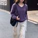 girl 251029-175 Floral Yarn! Versatile Lazy V-Neck Loose Pullover Sweater_ecoleips.com
