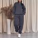 Minimalist Zip-Up Hoodie & Pants Set – Casual Winter Lounge Wear (Beige/Black/Blue, S-5XL)_ecoleips.com