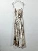 22SS Plant Dyed Backless Waist-Cinching Sexy Long Dress Elegant And Gorgeous_ecoleips.com