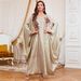 Modest Evening Dress Elegant Modest Maxi Dress Batwing Sleeves & Embroidered Appliqué (Breathable Polyester, Versatile One-Size)_ecoleips.com