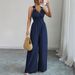 Elegant Wide Leg Jumpsuit Trousers For Women Backless Top American Style New Style Women's Clothing_ecoleips.com