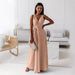 Women's Clothing 2025 New European And American Lace V Neck Evening Long Dress Dress For Women_ecoleips.com