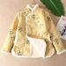 girl 2024 Winter New Cheongsam Jacket Moms, Vintage Chinese Style Buttoned Thick Cotton Coat For Grandmothers_ecoleips.com