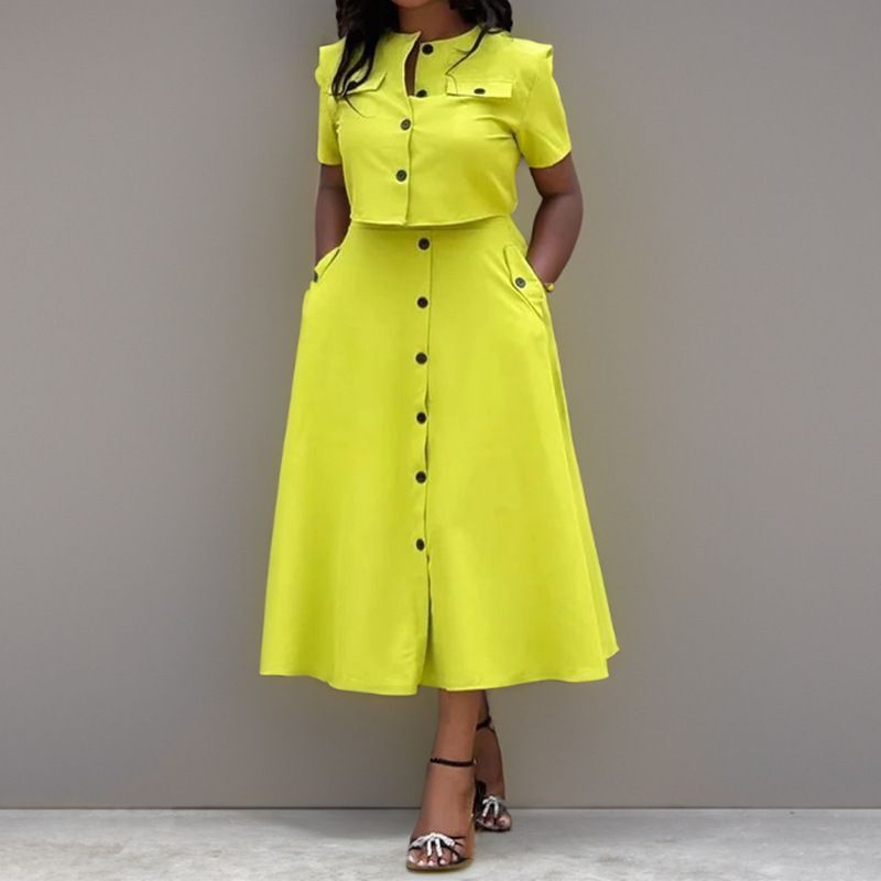 Women's Clothing Retro Slim Temperament Elegant Loose Dress Long_ecoleips.com
