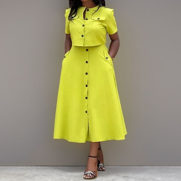 Women's Clothing Retro Slim Temperament Elegant Loose Dress Long_ecoleips.com