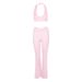 AD395 Cross-Border Halter Neck U-Neck Tank Top Women's Yoga Set With Ruched Butt-Lift Tight Pants For Sports And_ecoleips.com