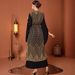 Women's Clothing Arabic Retro Gold Embroidery Black Robe_ecoleips.com
