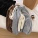 Women's Clothing Winter Small Heater! Thickened Lambskin Sweater Jacket For Women, Commuting, Warm And Casual, Stand Up Collar Zipper Cardigan_ecoleips.com