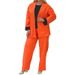 Women's plus Size Color-Block Cardigan Top with round Neck Sleeveless Vest Elastic Waist Pocket Straight Leg Trousers Casual Set_ecoleips.com