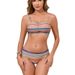 Women's Flowy Fringe Bikini Set 4-Piece Modest Swimwear With Removable Pads - Amber Color (S/M/L/XL)_ecoleips.com