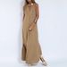 Independent Station European And American New Solid Color Pullover V-Neck Dress Cardigan Coat Set_ecoleips.com