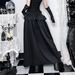 Subculture CF26042 High Slit Woven Skirt for Women Elegant Dark Street Fashion Spring Style Versatile Bottoms_ecoleips.com