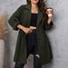 Women's Clothing Plus Size Clothes "Elegant Plus Size Mid-Length Coat With Suit Collar - Minimalist Solid Color Outerwear For Women"_ecoleips.com