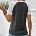 Aria Basics Aria Basics Cross-border European And American Women's Clothing, Summer Color-blocking, Round-neck Loose Short-sleeve Casual_ecoleips.com
