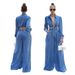 Women’s Clothing New Women's Casual Wide Leg Pants Denim Suit_ecoleips.com