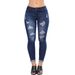 New Slim Fit Hip Lifting Small Foot Hole Women Jeans Manufacturer Spot_ecoleips.com