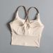 Women's High Intensity Fitness Running Shockproof Push Up Yoga Bra Color Blocked One Piece Vest Style Sportswear_ecoleips.com