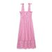 Summer Women's Striped Bow Suspender Dresses 2026 New Fashionable Long Sleeved Vacation Beach Dress Party Dress_ecoleips.com