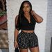 Women's Versatile Printed Lace Trim Motorcycle Shorts J26PT115 Spring Summer European American Style Tight Fitting Clothing_ecoleips.com