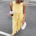 2026 European And American Fashion Casual Round Neck Sleeveless Ruffle Hem Top High-Waisted_ecoleips.com