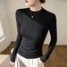 2025 High Elasticity, Skin Friendly Temperament, High-End Design Sense, 2025 Autumn And Winter New Semi High Neck T-Shirt,_ecoleips.com