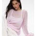 K New Hollowed Out Knitted Top For Women's Loose Mesh Sexy Round Neck See Through Thin Sweater_ecoleips.com