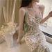 Sexy Hot Girl Floral Dress Women's Summer Midi Short A-line Long Tea Break Skirt_ecoleips.com