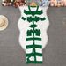 Women's Clothing Tassel Edge V Neck Knitted Dress Slim Fit Temperament Slit Striped Color Long Skirt_ecoleips.com