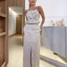 2025 Spring Summer New Three-Dimensional Flower Strap Top Pocket Half Skirt Elegant Cotton Linen Set For Women_ecoleips.com