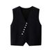 Fashionable Elegant Knitted Vest Women, Autumn Winter French Style, Simple And Stylish, Suitable For Layering As An_ecoleips.com