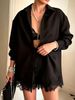 Women's European American Style Lace Patchwork Shirt Shorts Set Summer Sun Protection Breathable Two Piece Casual Fashion_ecoleips.com