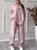Women's Clothing Solid Color Cotton And Linen Casual Pants Suit_ecoleips.com
