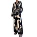 Spring Women's Fashion Temperament Printed Long Sleeve Shirt Wide Leg Pants Set Wholesale_ecoleips.com