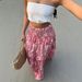 Elegant Floral Print Summer Dress For Women Loose Fitting Mid-Length A-Line Skirt With Fitted Waist Spring/Autumn Regular Size_ecoleips.com
