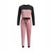 Korean-Inspired Lounge Set For Women – Slim-Fit Long-Sleeve Top & Pants, Polyester Comfort (S-XXL, 3 Chic Colors)_ecoleips.com