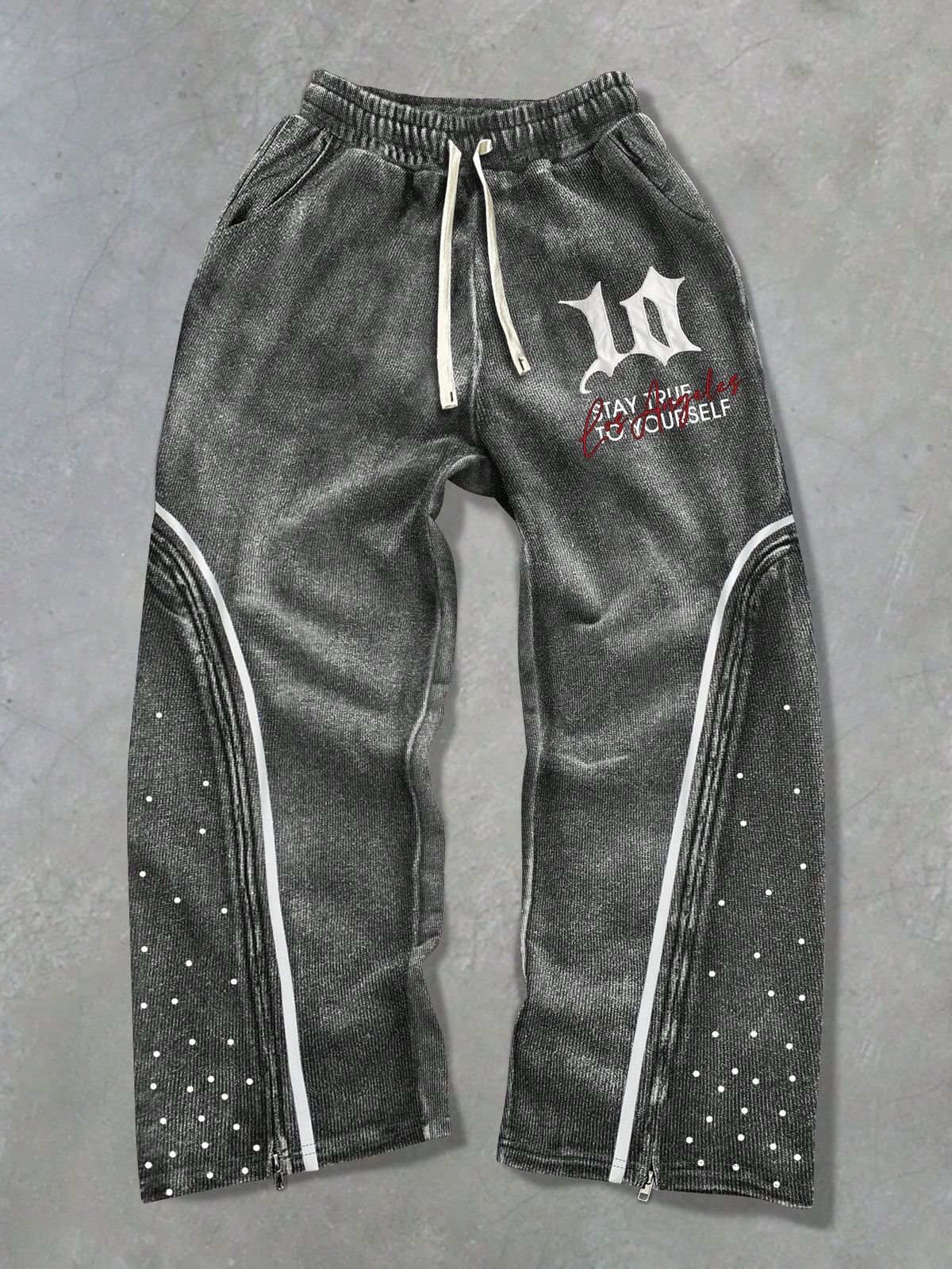 Unisex High Street Baggy Pants With Retro Dark Print - Comfortable & Stylish Streetwear For Men & Women_ecoleips.com