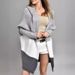 Oversized Hooded Cardigan – Longline Color-Block Sweater Coat (Green/Pink/Sky Blue, S/M/L/XL,Workwear Style)_ecoleips.com