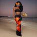 2025 European And American Cross-Border Popular Casual Style Fashion Floral Print Sexy Slim Tube Top Women's Long Dress_ecoleips.com