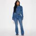 Fashion Retro Women's Denim Jacket Set Button Detail American Style Clothing_ecoleips.com