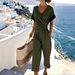 Women's Solid Color Irregular Short Sleeved Suit Fashion Summer New Products_ecoleips.com