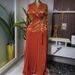Women's Clothing Three House Pleated Hot Stamping Process Printed Top + 360 Large Swing Skirt Suit_ecoleips.com