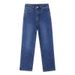 Women's Jeans 2025 Spring-summer New Popular High-waisted Loose Slimming Straight-leg Cropped Narrow-fit Cigarette Pants_ecoleips.com