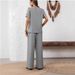 European American Cross-border Women's Clothing 2026 Spring-summer New Collection: Elegant Stylish Solid Color V-neck_ecoleips.com