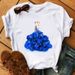 Cross-border Independent Site 3D Petal Girl Fashion Clothing Round-neck Vintage Women's Plus-size T-shirt For Summer_ecoleips.com