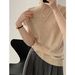 Yanshuang Elegant Pullover Socialite Style Knitted T-Shirt For Women Summer New Fufu Short Sleeve Top P807_ecoleips.com