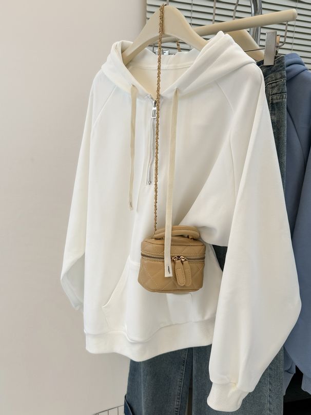 European American Style Autumn And Winter New Raglan Sleeve Sweatshirt For Women, Loose Fit, Korean Version, Thin,_ecoleips.com