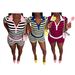 New Style Women's Summer Two Piece Set D10200 New Dopamine Candy Color Striped Color Blocking Suit_ecoleips.com